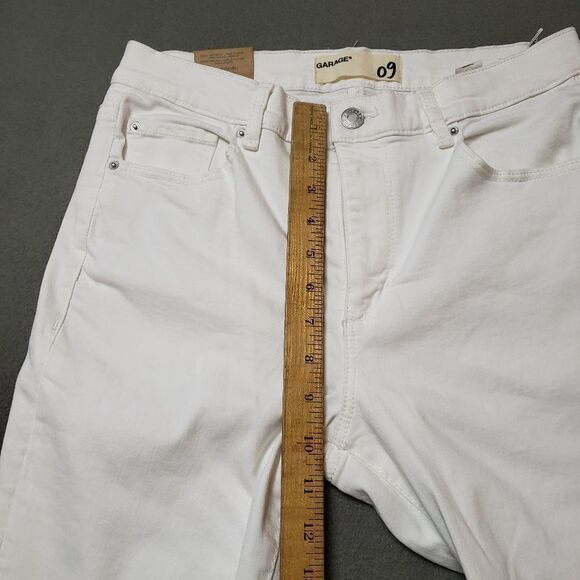 Garage High Waist Jegging White Raw Hem - Retro High waist - size 9 - Picture 11 of 13